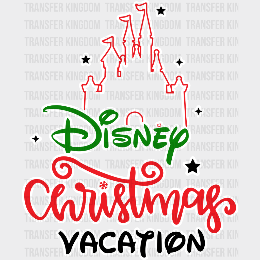 Disney Christmas Vacation - Iron On Dtf Transfer Unisex S & M (10’’) / Light Color Design See