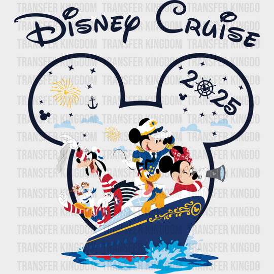 Disney Cruise 2025 - Iron On Dtf Transfer Unisex S & M (10’’) / Mickey Dark Color Design (See