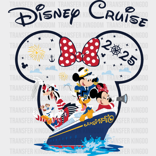 Disney Cruise 2025 - Iron On Dtf Transfer Unisex S & M (10’’) / Minnie Dark Color Design (See