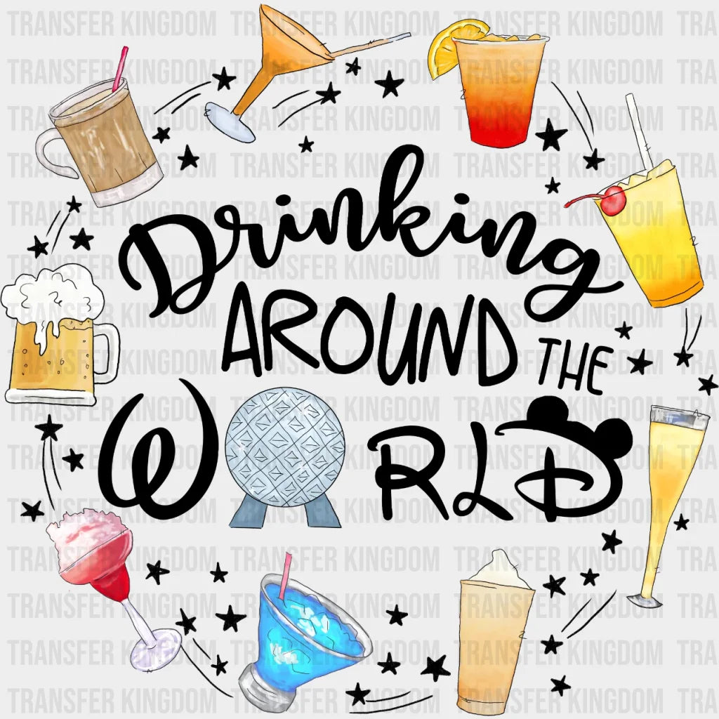 Disney Drinking Around The World Design - Dtf Heat Transfer