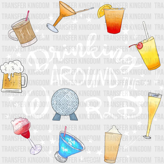 Disney Drinking Around The World Design - Dtf Heat Transfer