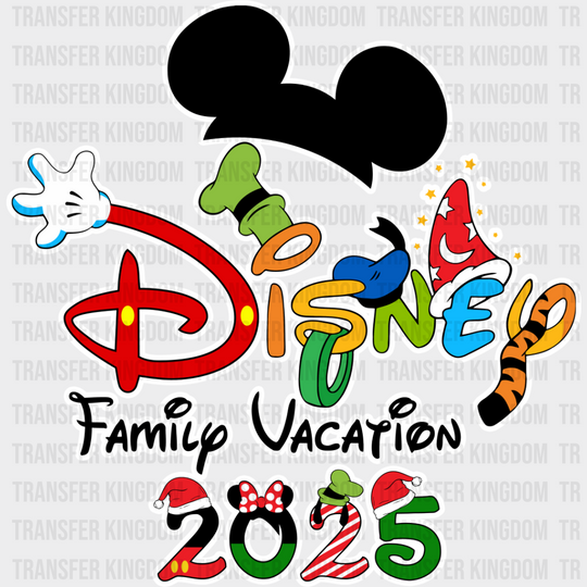 Disney Family Vacation 2025 - Iron On Dtf Transfer Unisex S & M (10’’) / Mickey Light Color