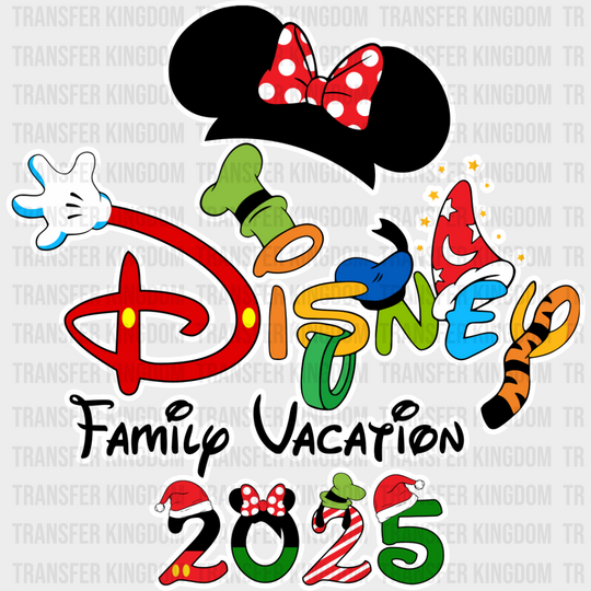 Disney Family Vacation 2025 - Iron On Dtf Transfer Unisex S & M (10’’) / Minnie Light Color