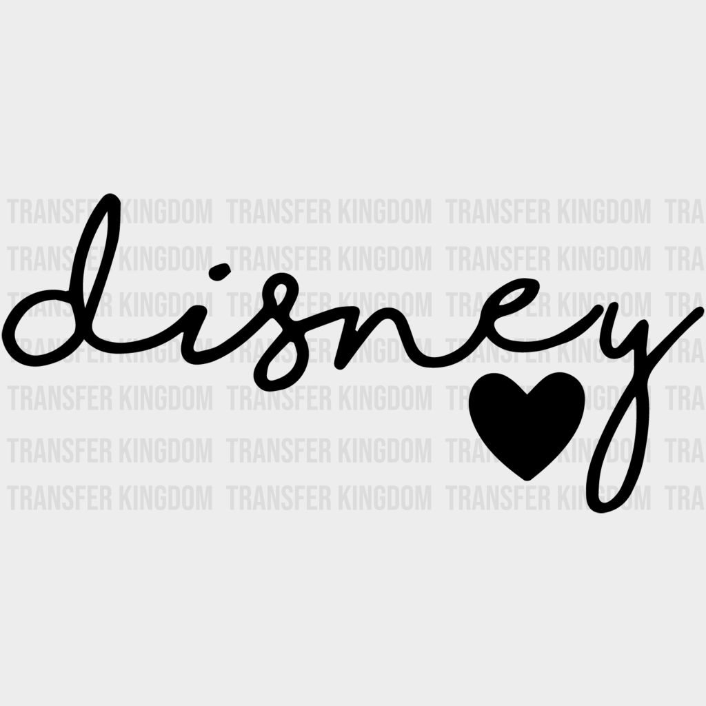 Disney Heart Design - Dtf Heat Transfer Unisex S & M ( 10 ) / Dark Color See Imaging