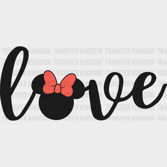 Disney Love Mickey And Minnie Head Design - Dtf Heat Transfer Unisex S & M ( 10 ) / Dark Color (See