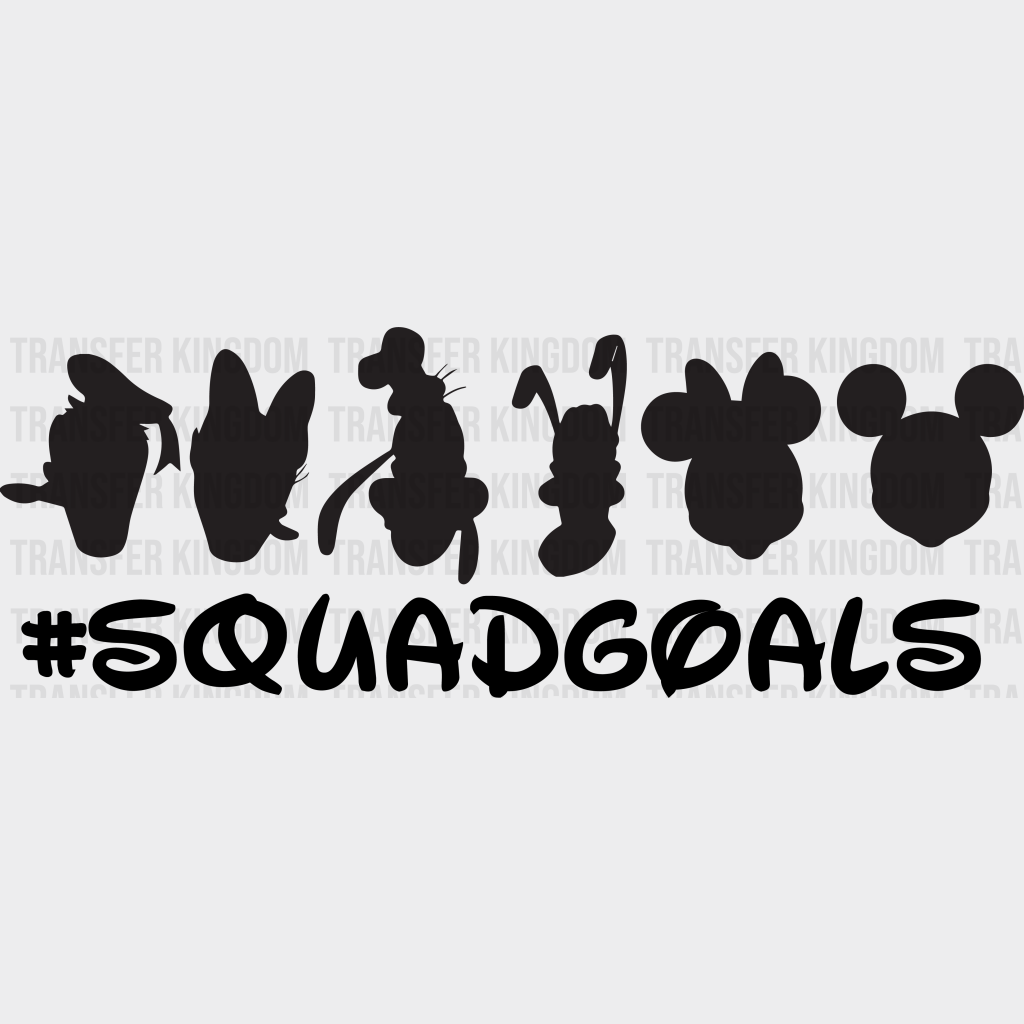 Disney Mickey And Friends Squad Goals Design - Dtf Heat Transfer Unisex S & M ( 10 ) / Dark Color