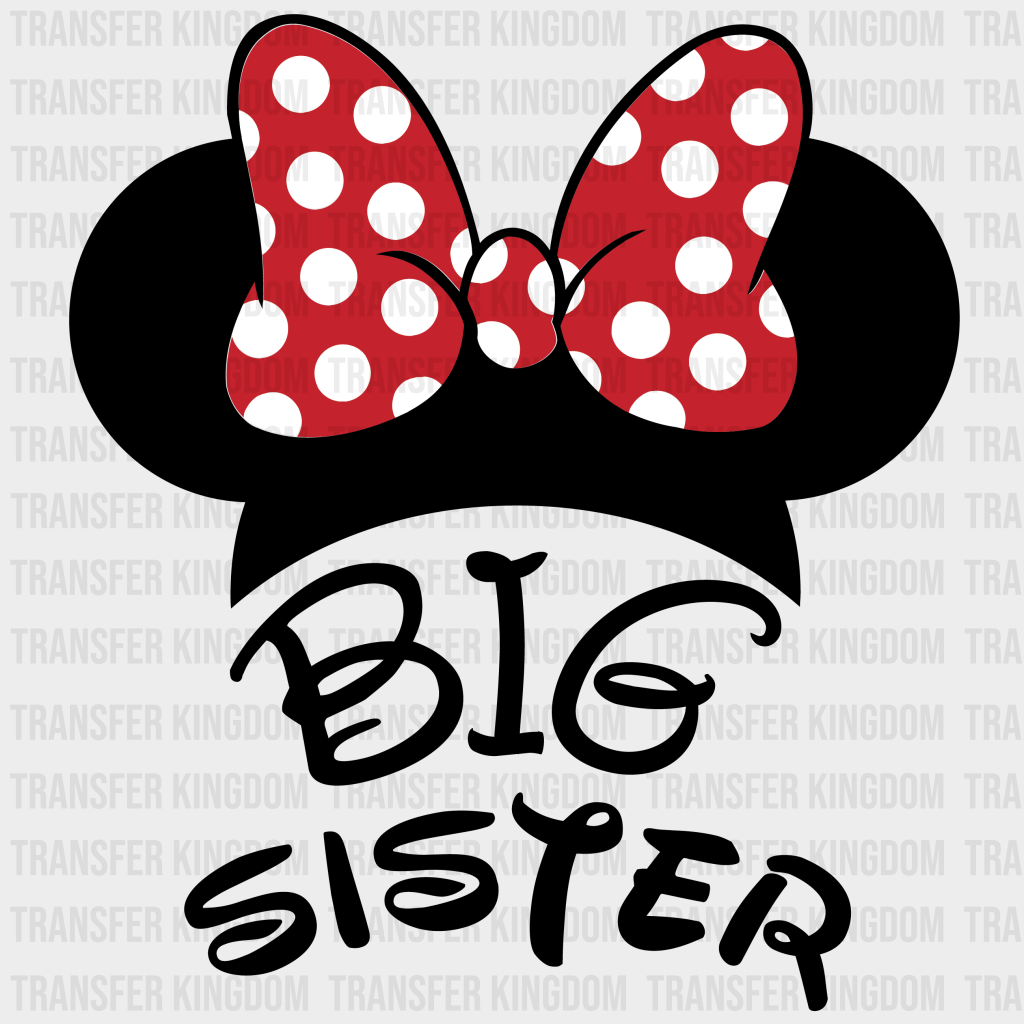 Disney Mickey And Minnie Family Group Monogram Design - Dtf Heat Transfer Unisex S & M ( 10 ) / Big