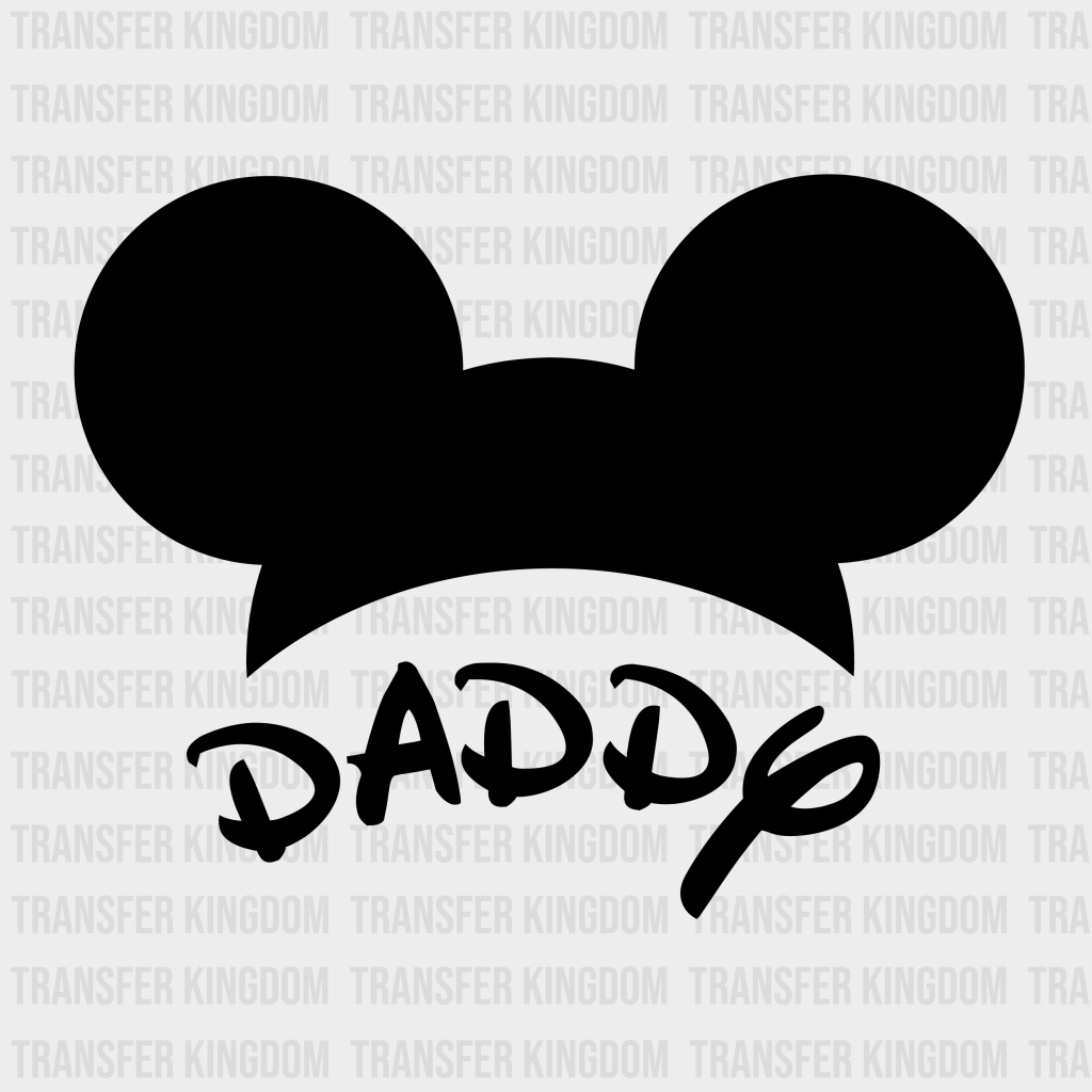 Disney Mickey And Minnie Family Group Monogram Design - Dtf Heat Transfer Unisex S & M ( 10 ) /