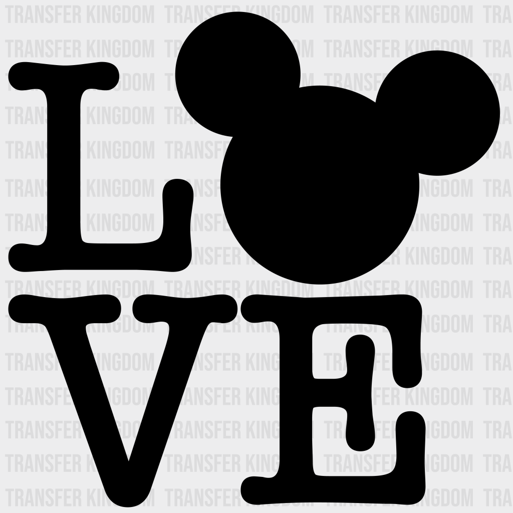 Disney Mickey And Minnie Love Design - Dtf Heat Transfer Unisex S & M ( 10 ) / Dark Color (See