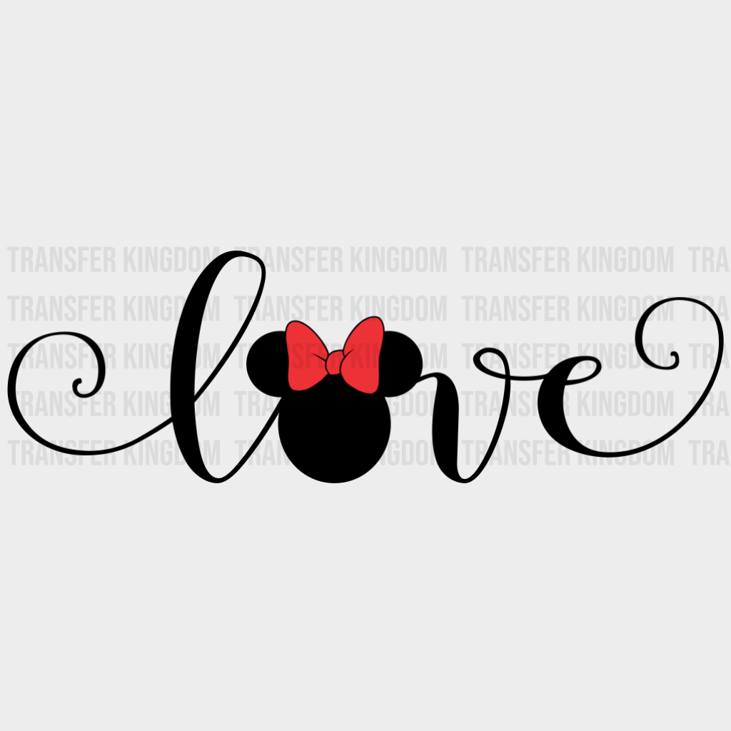 Disney Mickey And Minnie Love Design - Dtf Heat Transfer Unisex S & M ( 10 ) / Dark Color (See