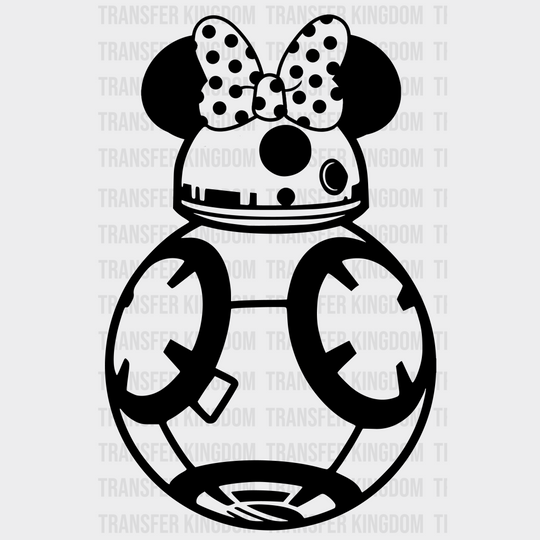 Disney Mickey And Minnie Robots Design - Dtf Heat Transfer Unisex S & M ( 10 ) / Bb8 Robot Light