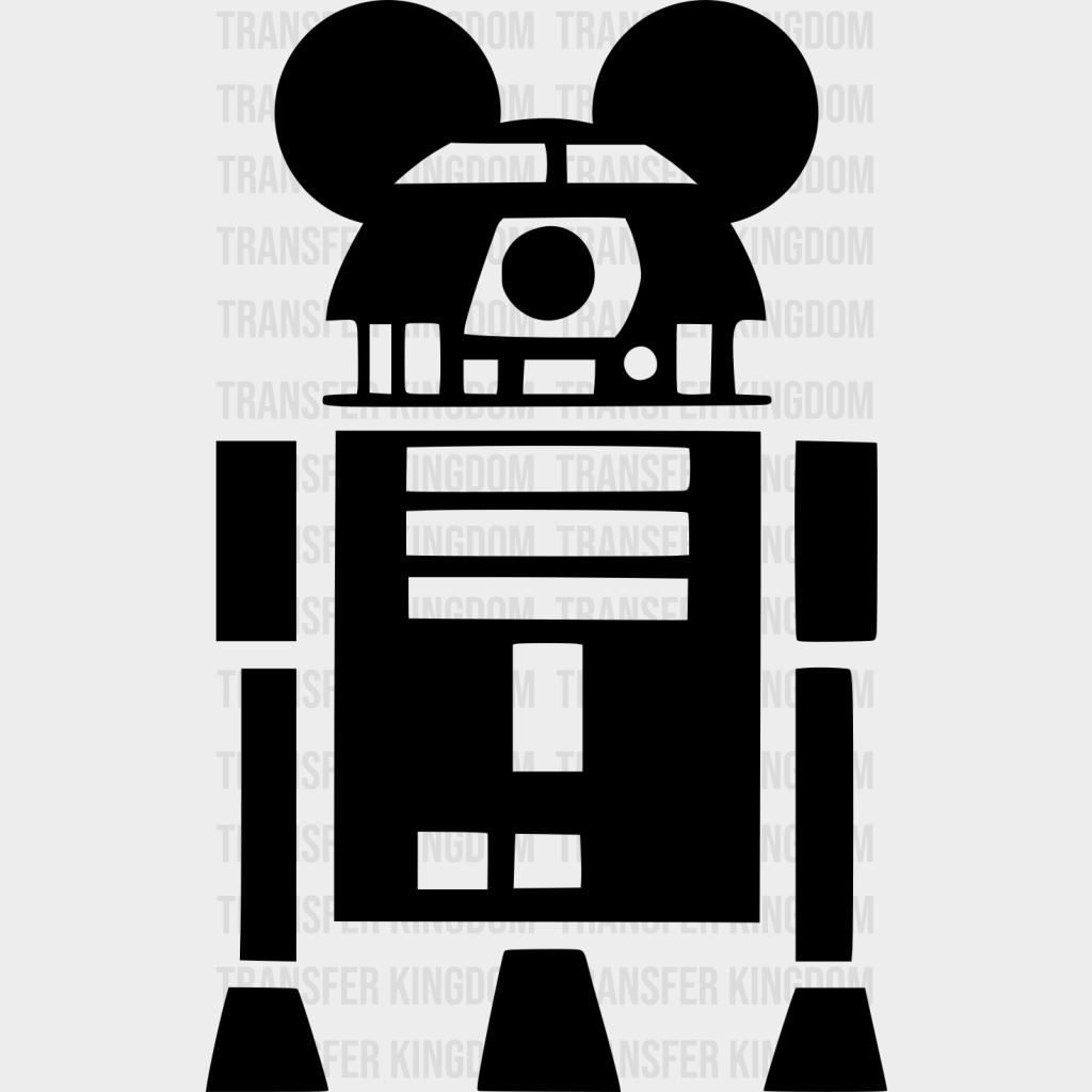 Disney Mickey And Minnie Robots Design - Dtf Heat Transfer Unisex S & M ( 10 ) / R2D2 Robot Dark