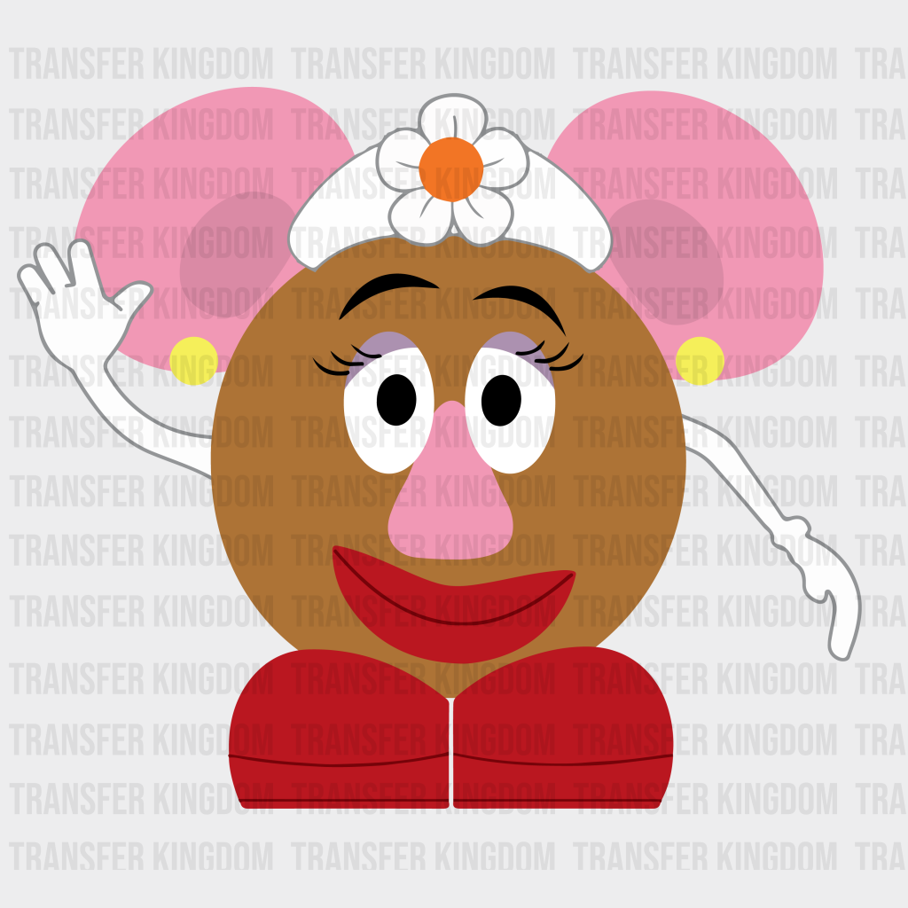 Disney Mickey Ears Mrs. Potato Head Design - Dtf Heat Transfer Unisex S & M ( 10 )