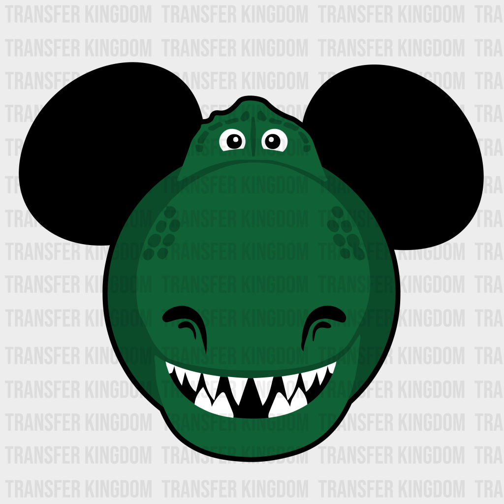 Disney Mickey Ears T-Rex Design - Dtf Heat Transfer Unisex S & M ( 10 )