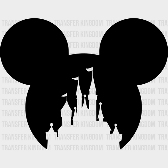 Disney Mickey And Minnie Head Castle Design - Dtf Heat Transfer Unisex S & M ( 10 ) / Dark Color See