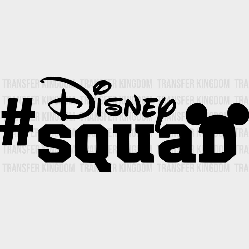 Disney Squad Design - Dtf Heat Transfer Unisex S & M ( 10 ) / Dark Color (See Imaging)