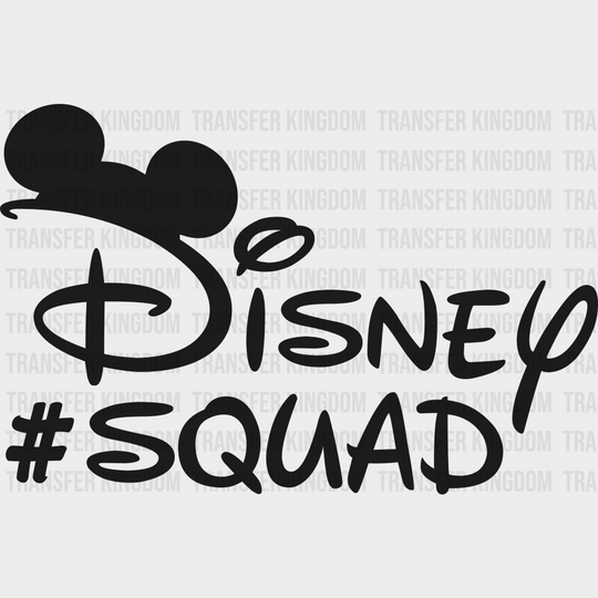 Disney Squad Dtf Transfer Unisex - S & M (10’) / Dark Color Design See Imaging