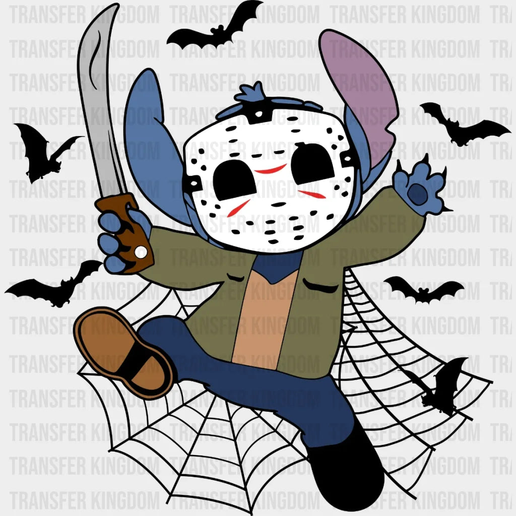 Disney Stitch Halloween Jason Voorhees Design - Dtf Heat Transfer