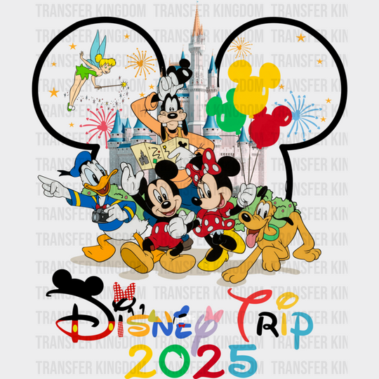 Disney Trip 2025 - Iron On Dtf Transfer Unisex S & M (10’’) / Dark Color Design See Imaging