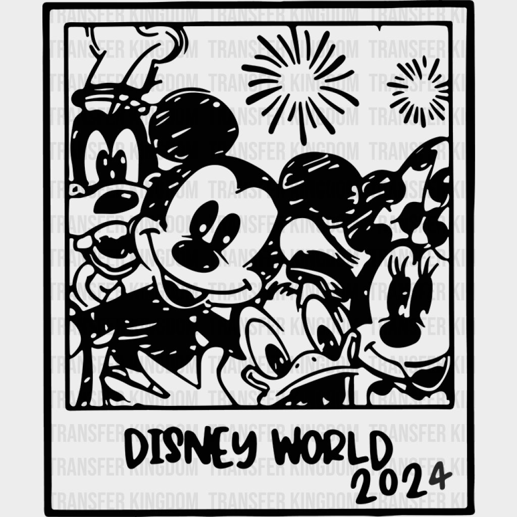 Disney World 2024 Dtf Transfer Unisex - S & M (10’) / Dark Color Design See Imaging