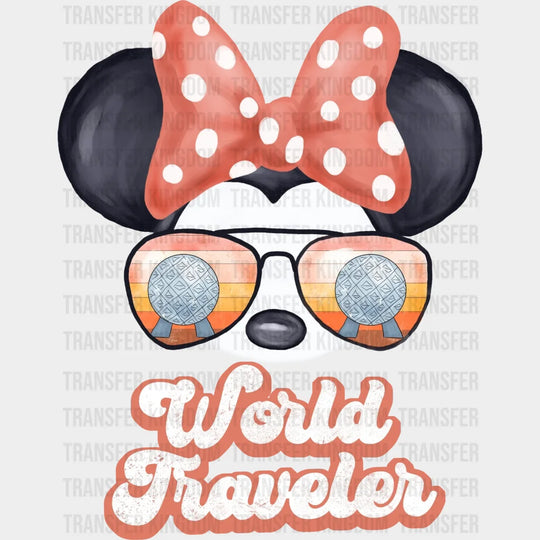 Disney World Traveler Mickey And Minnie Aviator Sunglasses Design - Dtf Heat Transfer