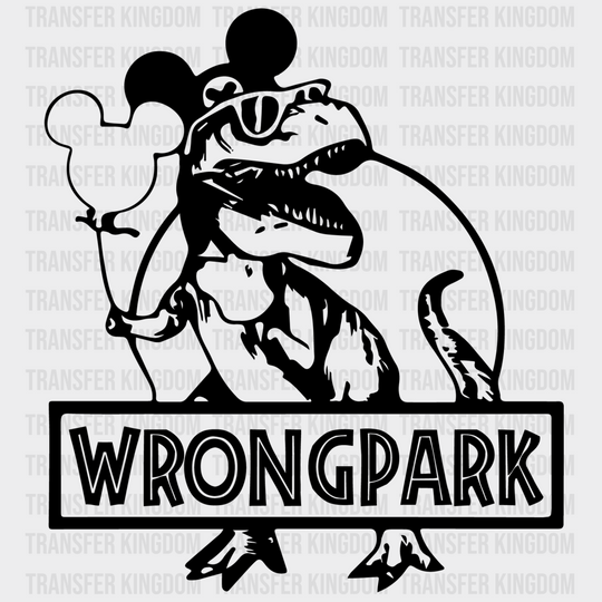 Disney Wrongpark Jurassic Park Dinosaur Design - Dtf Heat Transfer Unisex S & M ( 10 ) / Dark Color