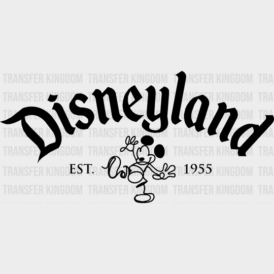 Disneyland Est. 1955 Design - Dtf Heat Transfer Unisex S & M ( 10 ) / Dark Color See Imaging