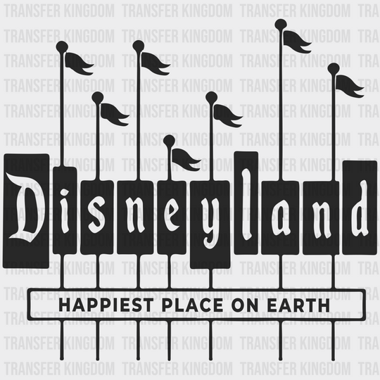 Disneyland Happiest Place On Earth Design - Dtf Heat Transfer Unisex S & M ( 10 ) / Dark Color See