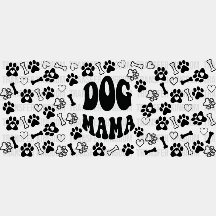 Dog Mama Paw Hearts - Pets Cup Wrap UV Sticker Permanent UV DTF Decal