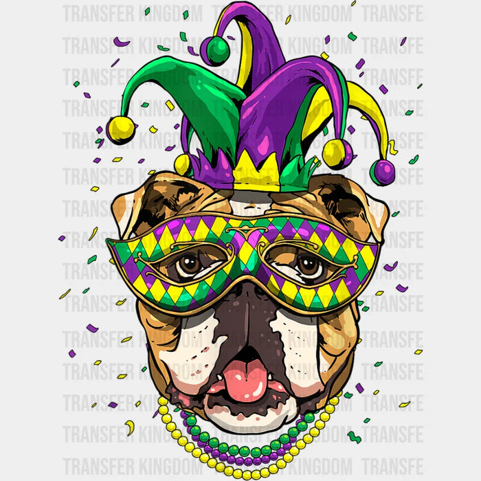 Dog Mardi Gras Design- Mardi Gras DTF heat transfer