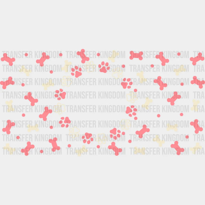 Dog Paw And Treats - Pets Cup Wrap UV Sticker Permanent UV DTF Decal