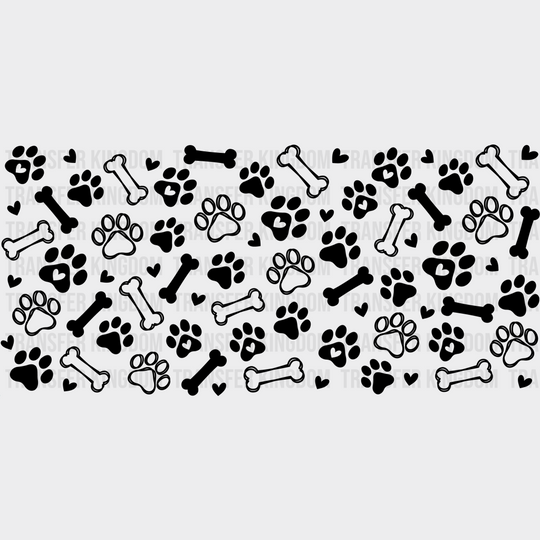 Dog Treats Dark Design - Pets Cup Wrap Uv Sticker Permanent Dtf Decal