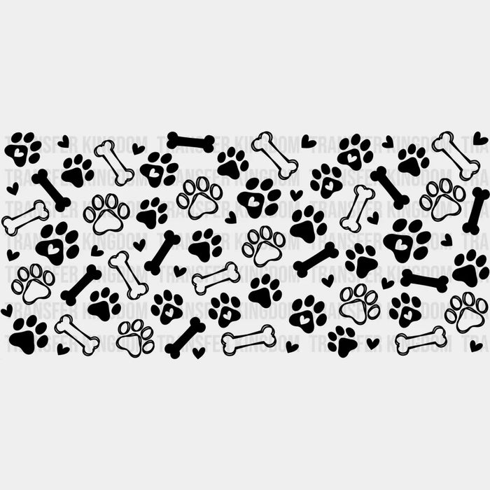 Dog Treats Dark Design - Pets Cup Wrap UV Sticker Permanent UV DTF Decal
