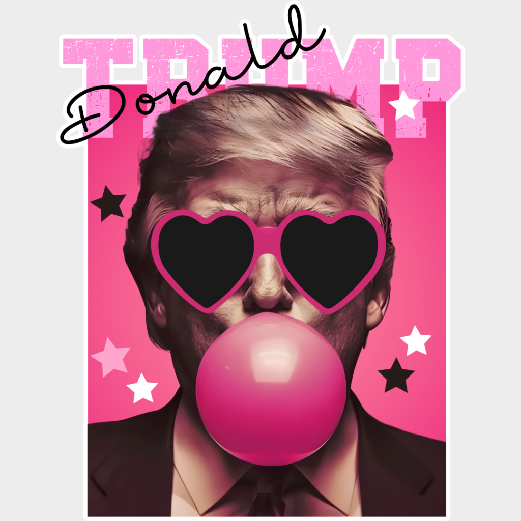 Donald Trump Pink Design - Dtf Transfer Unisex S & M (10’’) / Light Color See Imaging