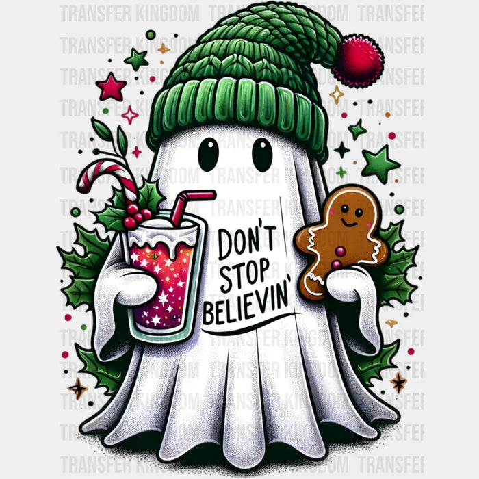 Don't Stop Believin' Ghost - Christmas DTF Transfer