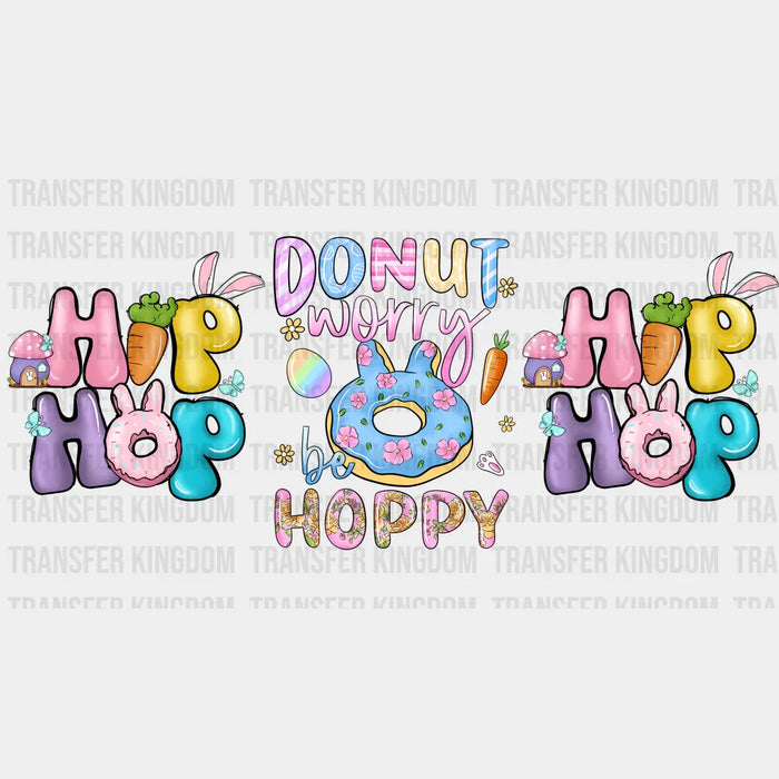Donut Worry Be Hoppy Easter UV DTF Transfer Cup Wrap UV DTF Sticker