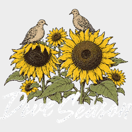 Dove Season - Hunting DTF Transfers - Adult Unisex - S & M (10’’) / Light Color Design (See Imaging)