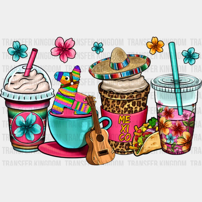 Drinks Guitar And Flowers - Cinco De Mayo DTF Transfer