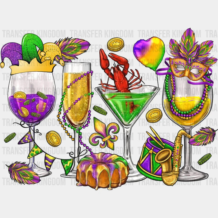 Drinks - Mardi Gras DTF Transfer