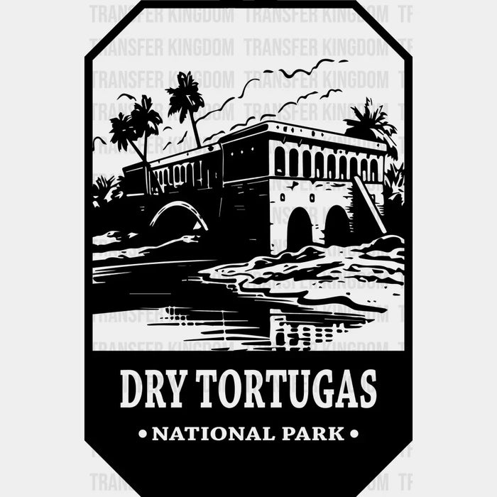 Dry Tortugas National Park Black And White Design - National Parks DTF Transfers