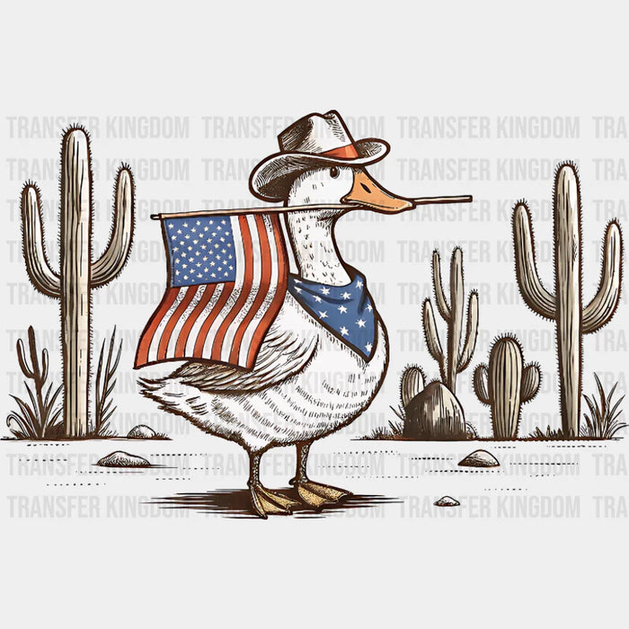 Duck Carrying US Flag - 4th Of July DTF Transfer