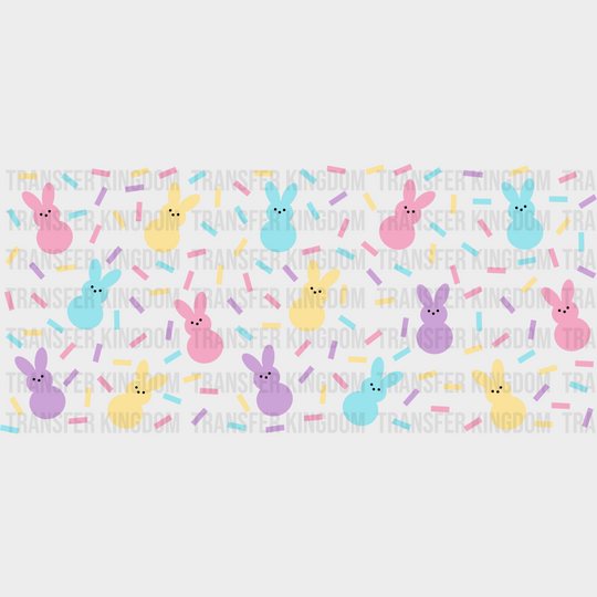 Easter Bunnies And Sprinkles - Cup Wrap Uv Sticker Permanent Dtf Decal