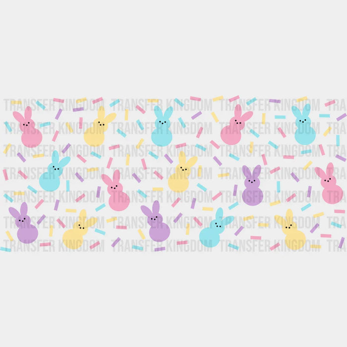 Easter Bunnies And Sprinkles - Easter Cup Wrap UV Sticker Permanent UV DTF Decal