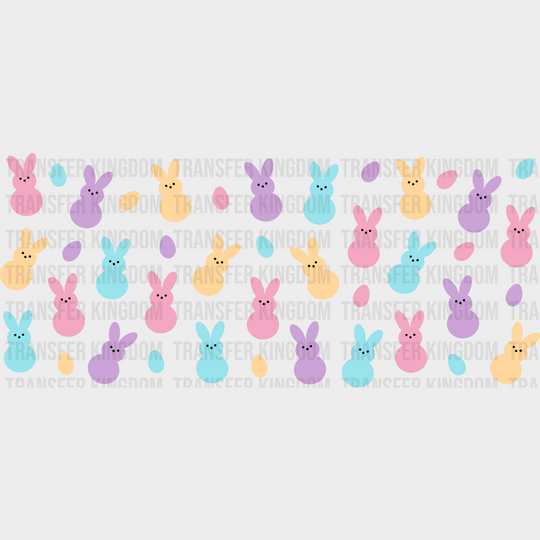 Easter Bunny Design - Cup Wrap Uv Sticker Permanent Dtf Decal