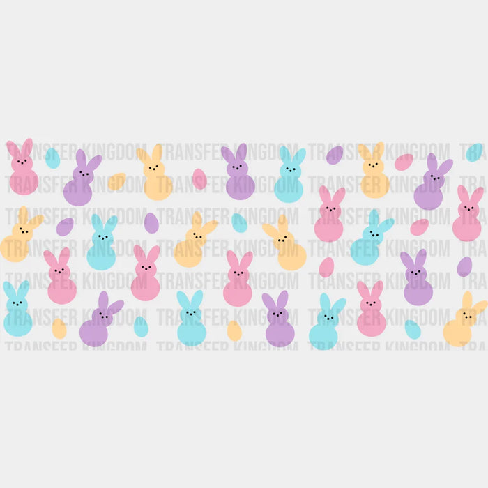 Easter Bunny Design - Easter Cup Wrap UV Sticker Permanent UV DTF Decal