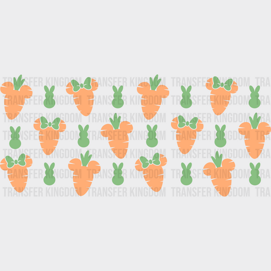 Easter Carrot Design - Cup Wrap Uv Sticker Permanent Dtf Decal