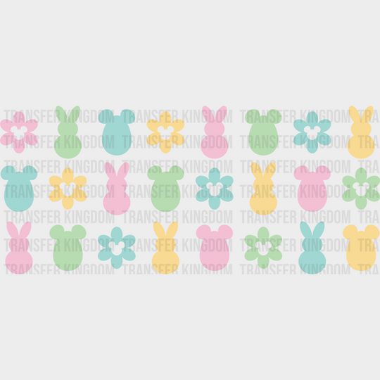 Easter Eggs And Flowers - Cup Wrap Uv Sticker Permanent Dtf Decal