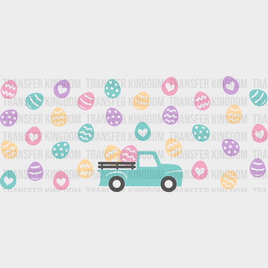 Easter Eggs Truck Design - Cup Wrap Uv Sticker Permanent Dtf Decal