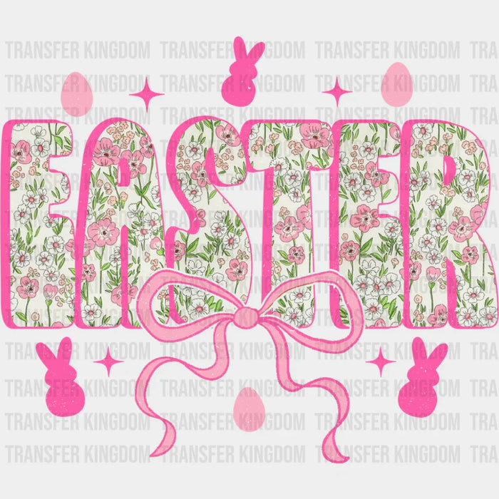 Easter Pink Ribbon - Easter DTF Transfer