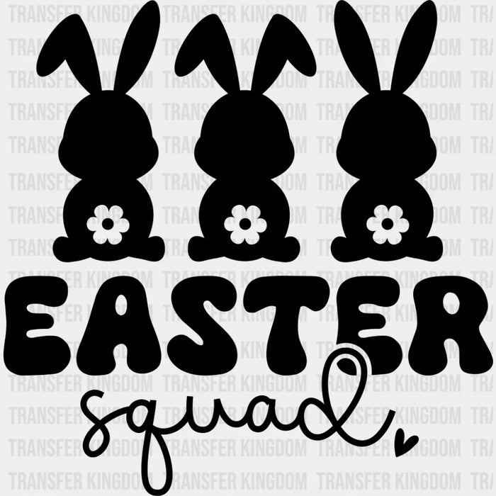 Easter Squad B&W Rabbits Heart - Easter DTF Transfer